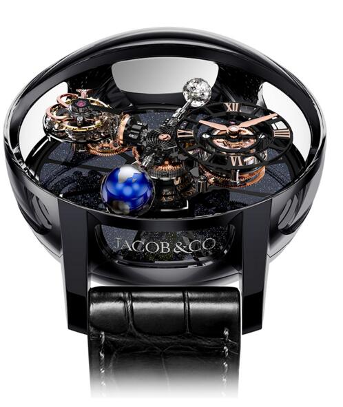 (image for) Jacob & Co AT100.40.95.KN.SD.B. Astronomia Tourbillon Black Ceramic Rose Gold Replica watch
